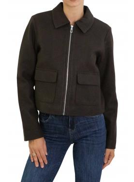 Cappotto corto con tasche, zip e colletto  Only 